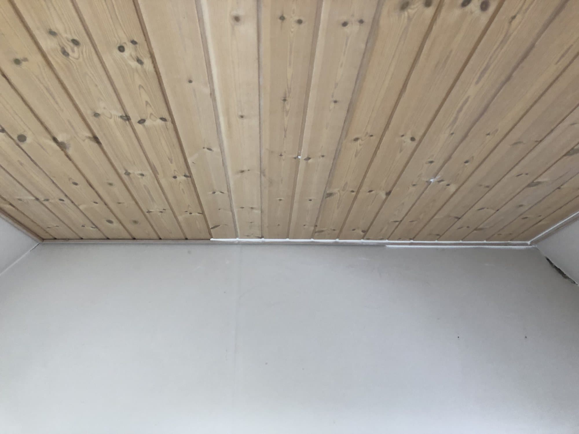 Loft af ubehandlede fyrrebrædder